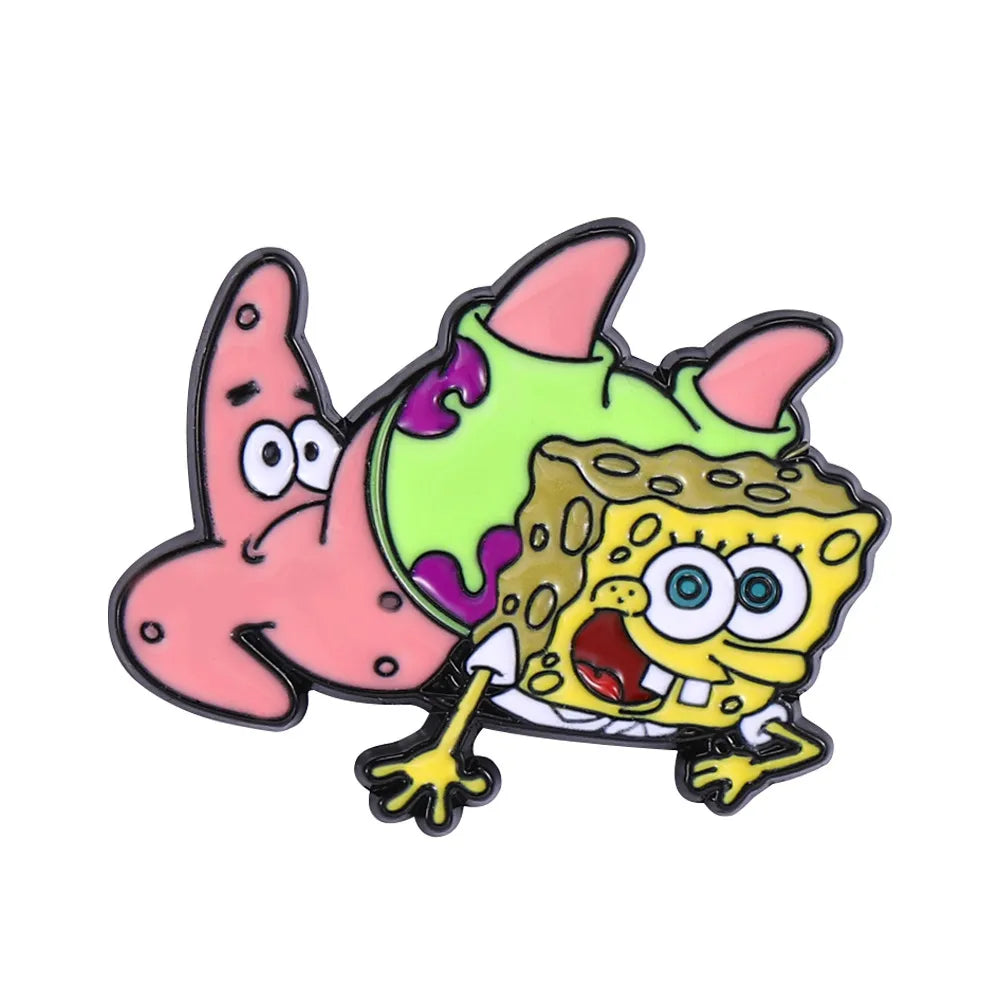 Sponge Bob Enamel Pins - Creative Cartoon Anime Lapel Brooches - W7010 - Anime - Brooches & Lapel Pins - 14 - 2024