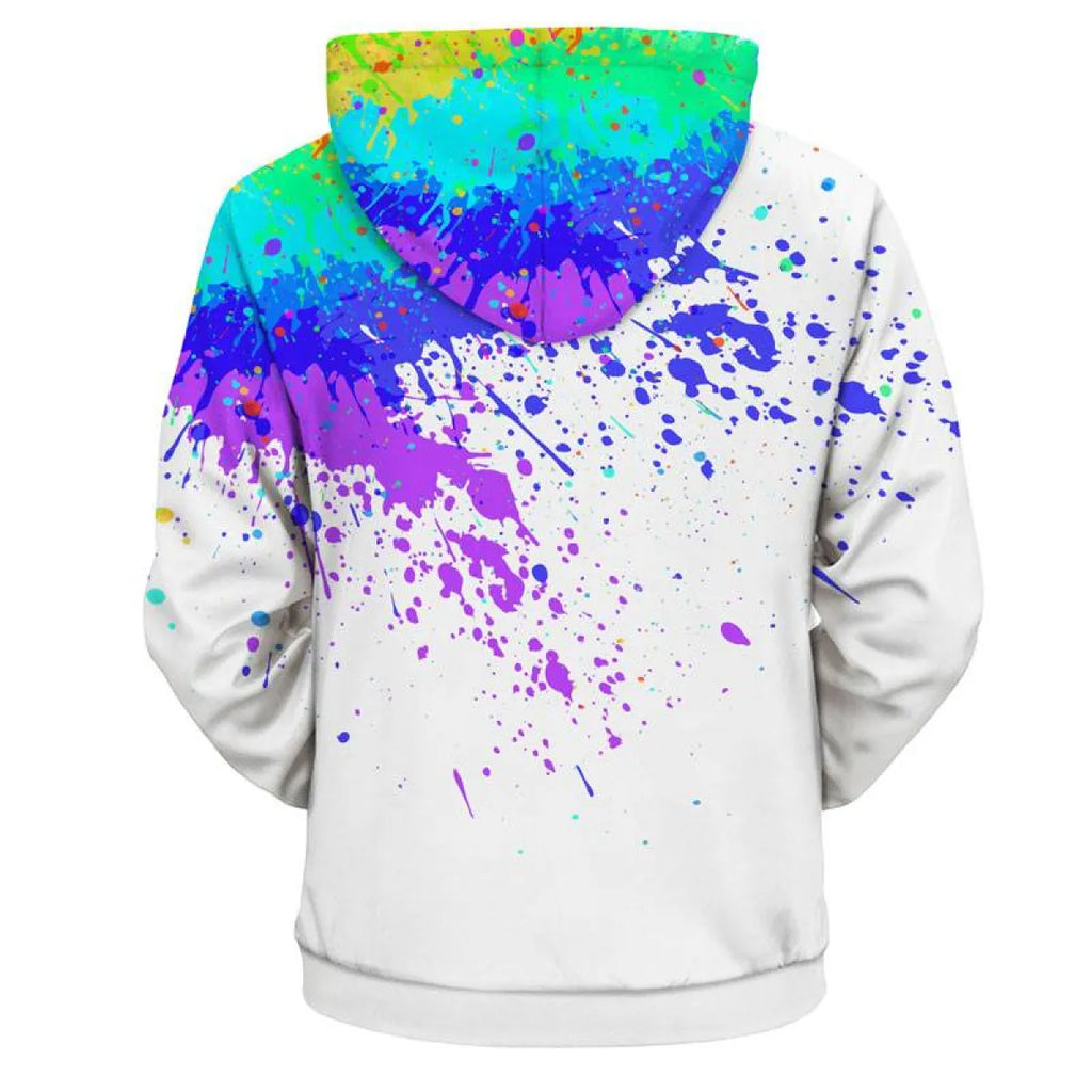 3D Spray Paint Printed Hoodie - Hoodies & Sweatshirts - 11