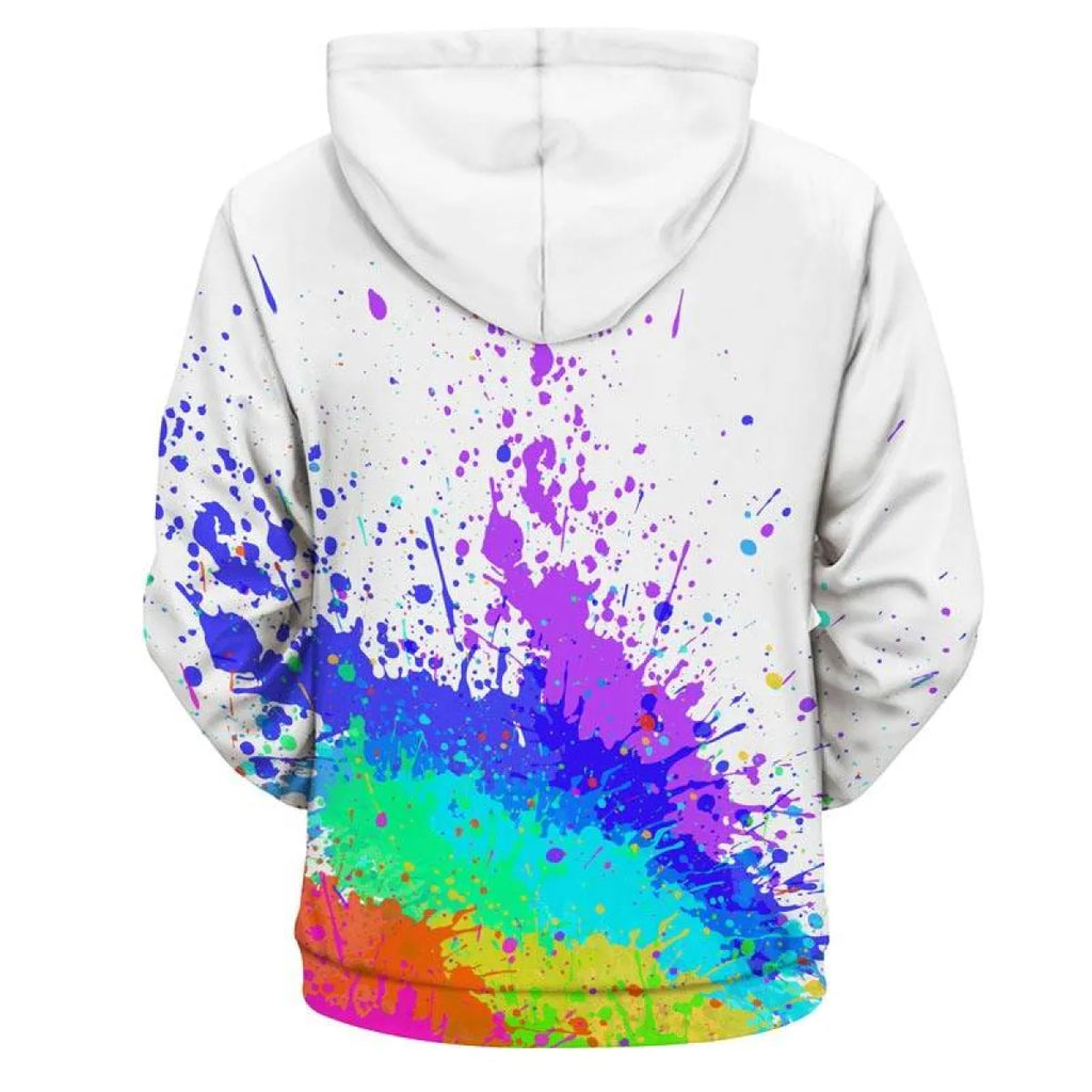 3D Spray Paint Printed Hoodie - Hoodies & Sweatshirts - 2