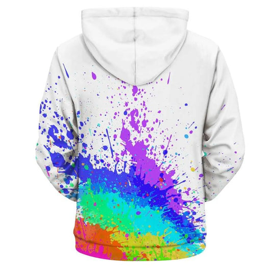 3D Spray Paint Printed Hoodie - Hoodies & Sweatshirts - 2
