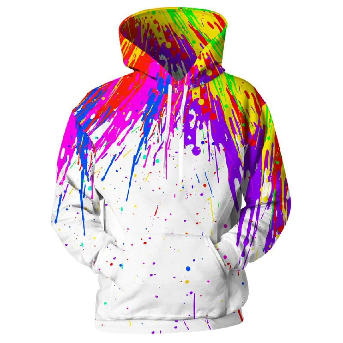 3D Spray Paint Printed Hoodie - Hoodies & Sweatshirts - 4