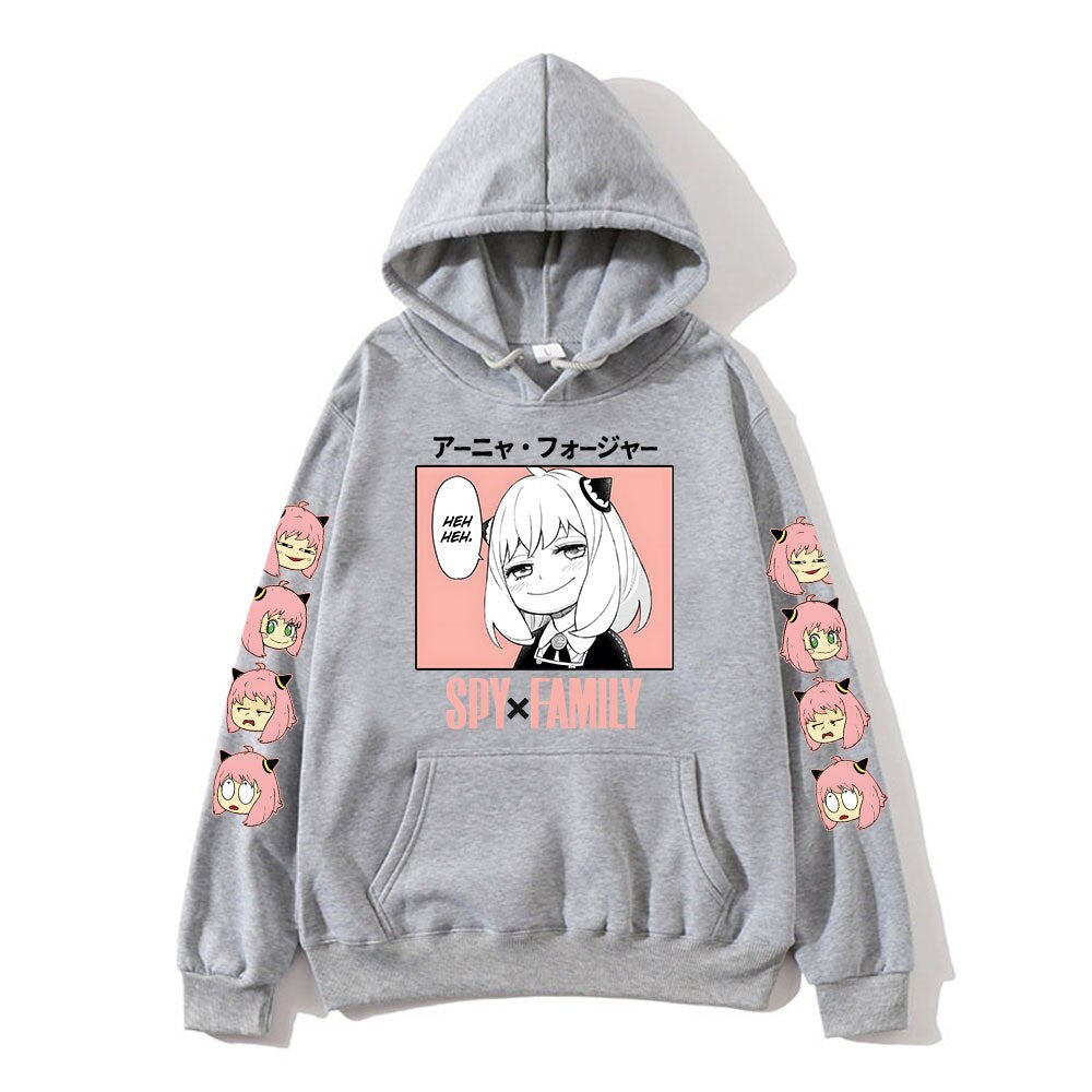 Anya Spy X Family Hoodies - Gray / M - Women’s Clothing & Accessories - Shirts & Tops - 18 - 2024