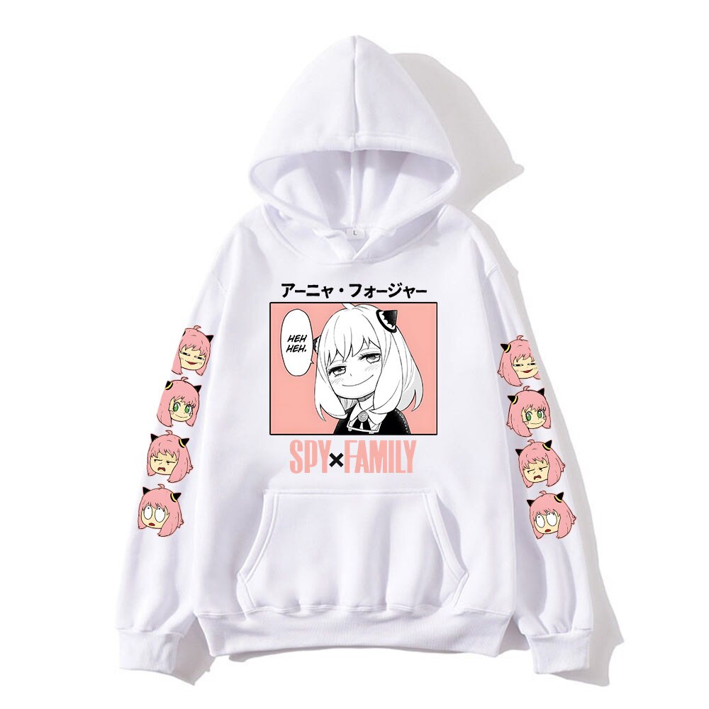 Anya Spy X Family Hoodies - White / M - Women’s Clothing & Accessories - Shirts & Tops - 19 - 2024