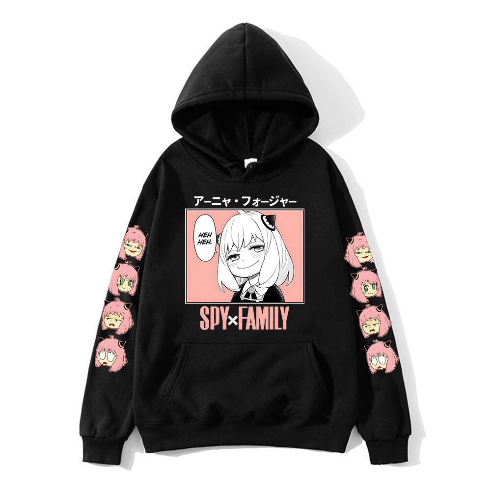 Anya Spy X Family Hoodies - Black / M - Women’s Clothing & Accessories - Shirts & Tops - 20 - 2024