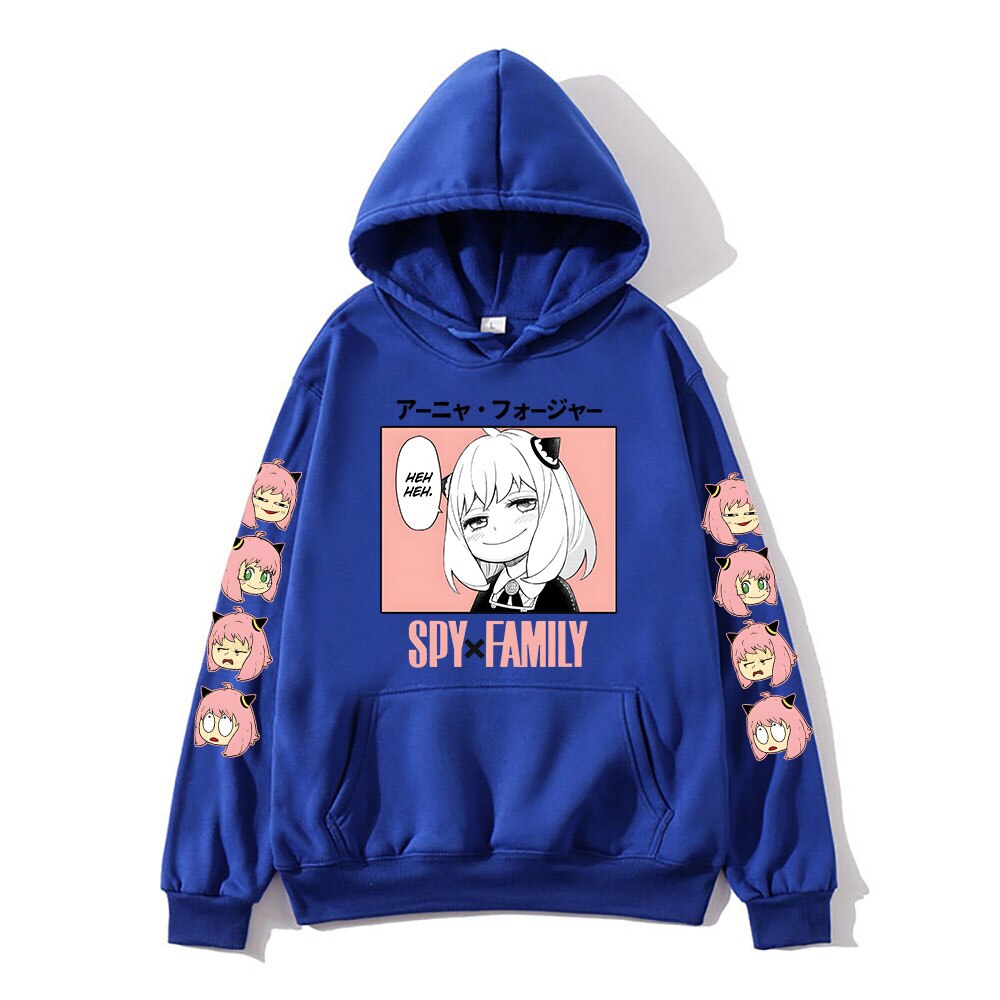 Anya Spy X Family Hoodies - Dark Blue / M - Women’s Clothing & Accessories - Shirts & Tops - 22 - 2024