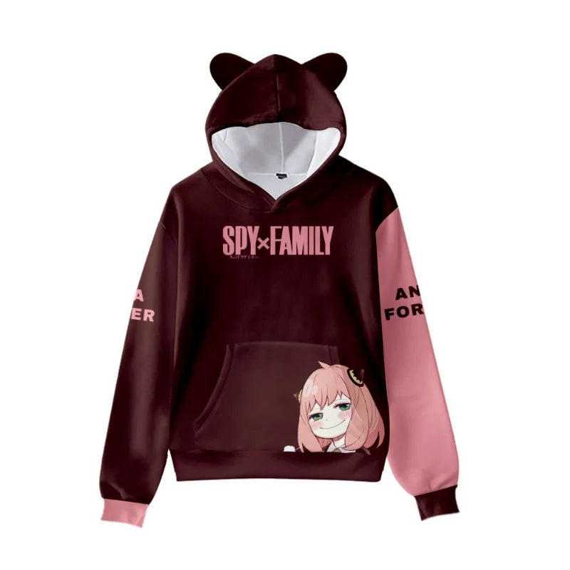 3D Printed Spy X Family Hoodie with Cute Cat Ears - Tops & Tees - Shirts & Tops - 4 - 2024