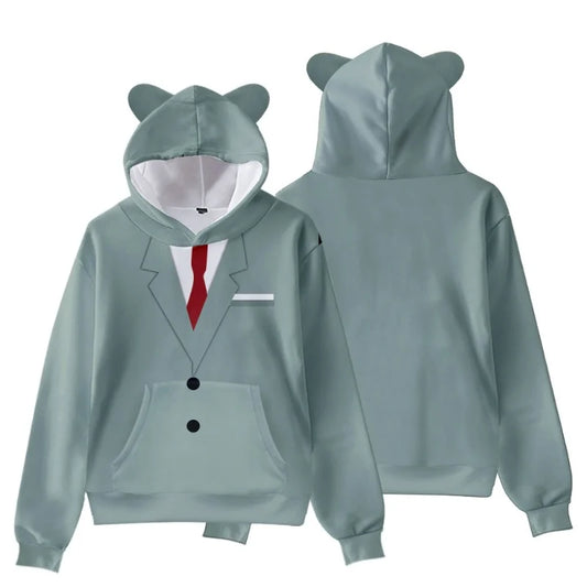 3D Printed Spy X Family Hoodie with Cute Cat Ears - Light Green / 140cm - Tops & Tees - Shirts & Tops - 7 - 2024