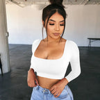 Square Neck Casual Crop - Women’s Clothing & Accessories - Shirts & Tops - 4 - 2024
