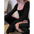 Kawaii Square Neck Corset Tops - T-Shirts - 2