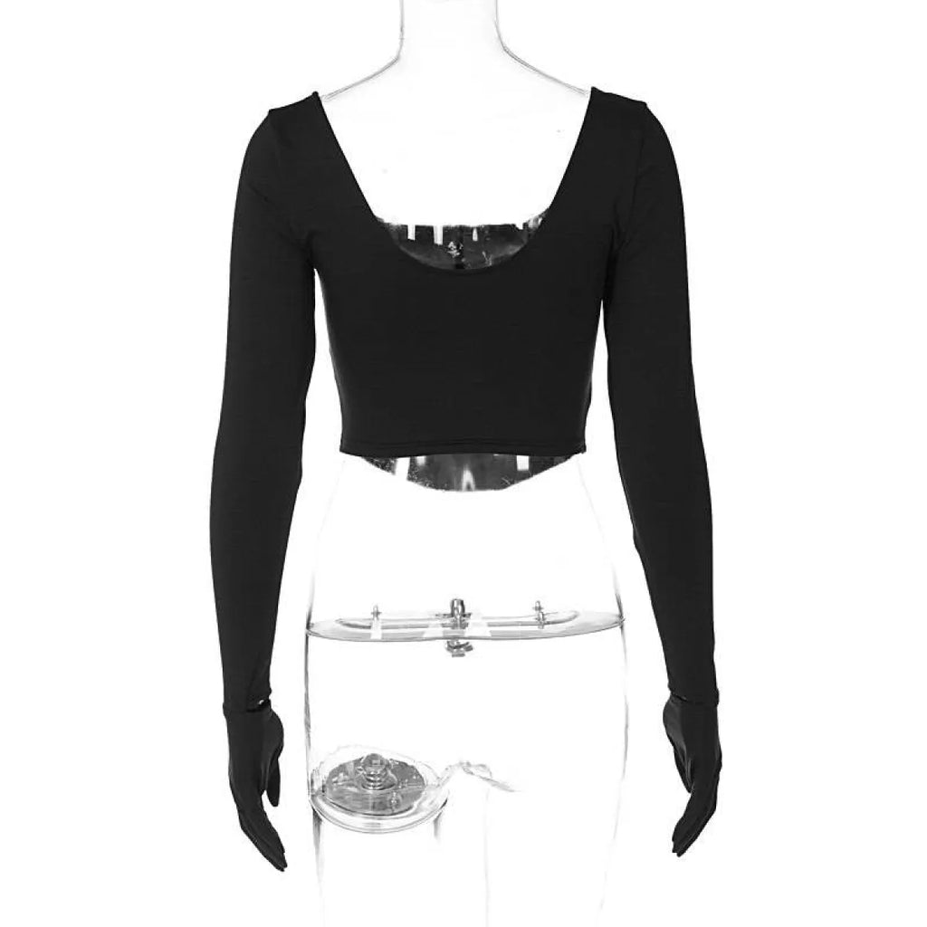 Kawaii Square Neck Corset Tops - T-Shirts - 8