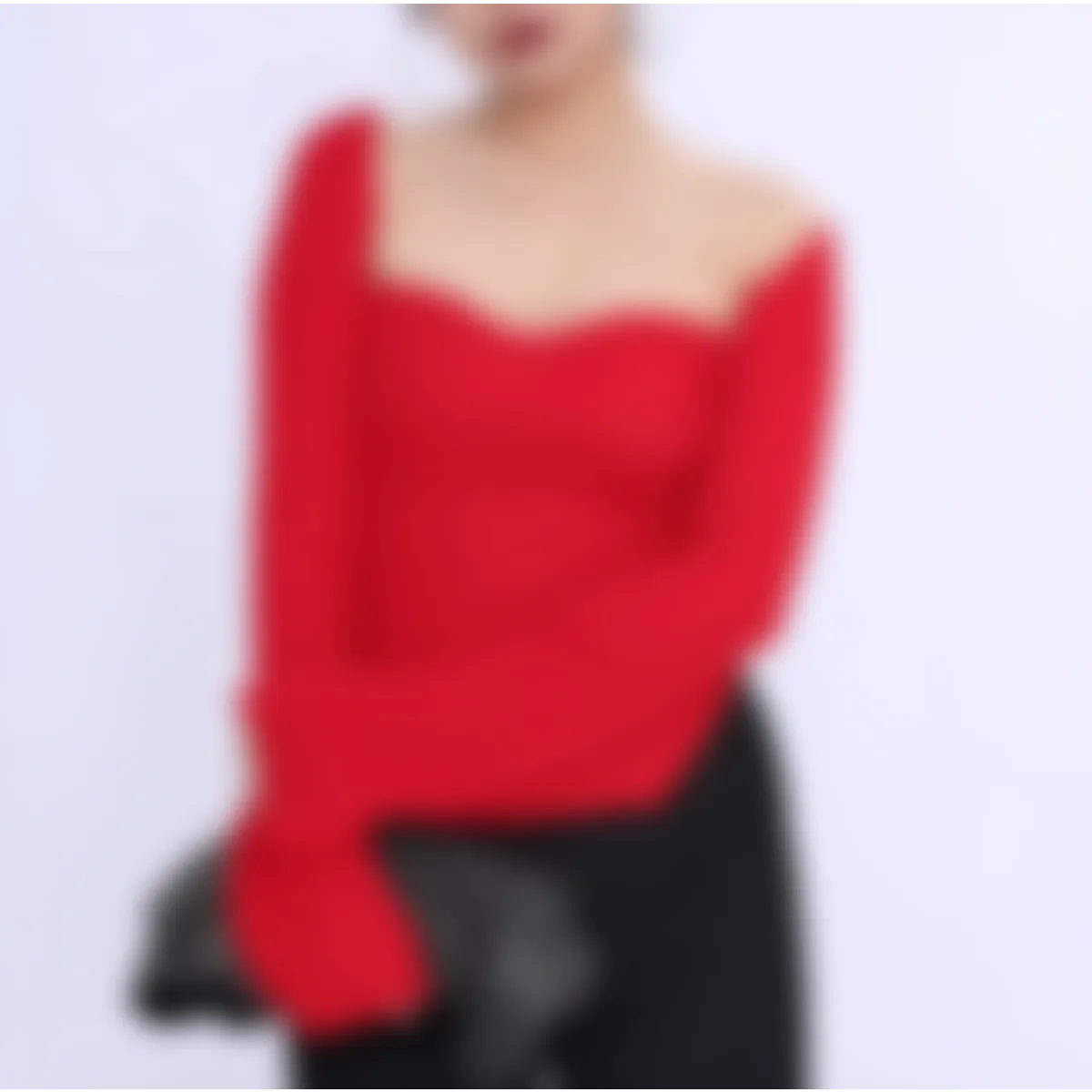 Square Neck Knit Top - Women’s Clothing & Accessories - 13