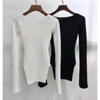 Square Neck Knit Top - Women’s Clothing & Accessories - 8