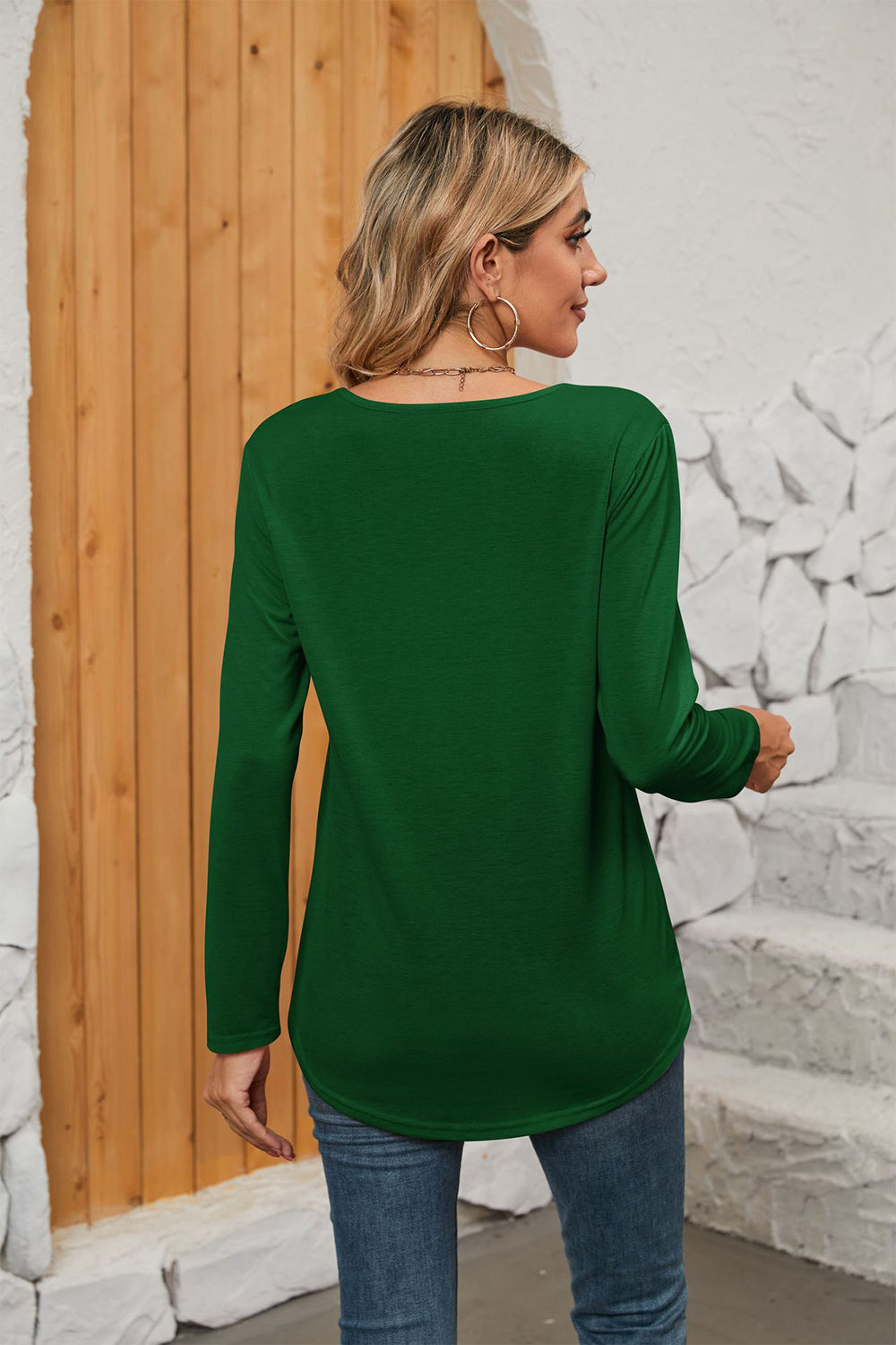 Square Neck Long Sleeve T-Shirt - T-Shirts - Shirts & Tops - 17 - 2024