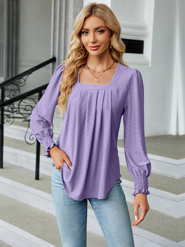 Square Neck Puff Sleeve Blouse - Women’s Clothing & Accessories - Shirts & Tops - 3 - 2024