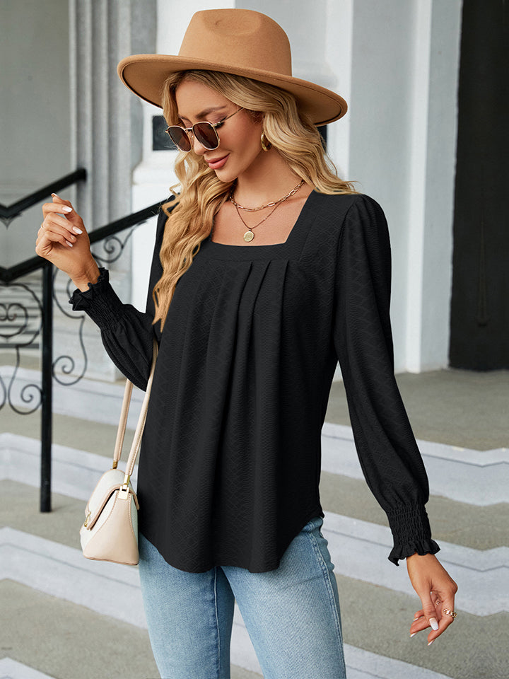 Square Neck Puff Sleeve Blouse - Women’s Clothing & Accessories - Shirts & Tops - 15 - 2024