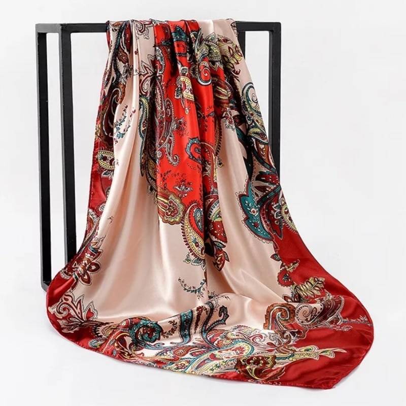 Women’s Square Silk Scarf - Women’s Clothing & Accessories - Scarves - 22 - 2024