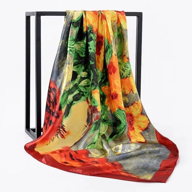 Women’s Square Silk Scarf - 13 / 90 x 90 cm / 35.43 x 35.43 inch - Women’s Clothing & Accessories - Scarves - 45 - 2024