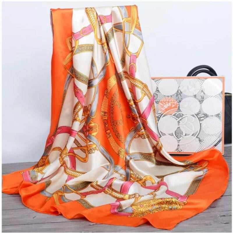 Women’s Square Silk Scarf - 35 / 90 x 90 cm / 35.43 x 35.43 inch - Women’s Clothing & Accessories - Scarves - 55 - 2024