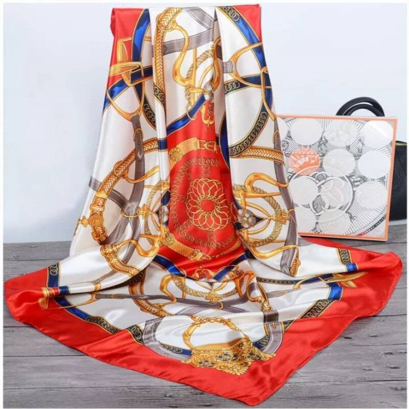 Women’s Square Silk Scarf - 33 / 90 x 90 cm / 35.43 x 35.43 inch - Women’s Clothing & Accessories - Scarves - 57 - 2024