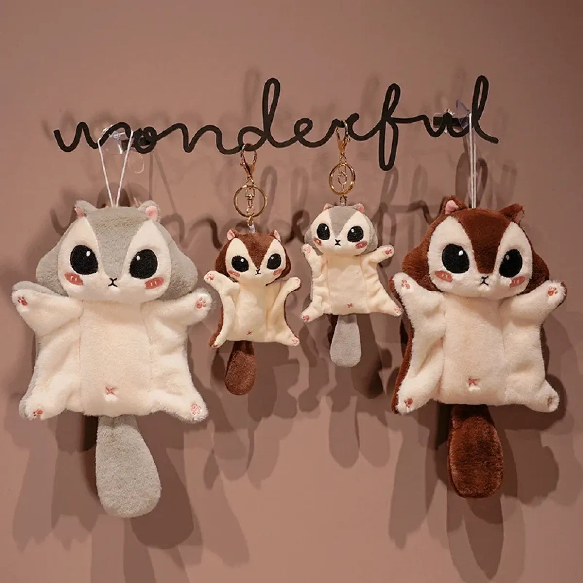 Kawaii Squirrel Plush Keychain - Backpacks - 1