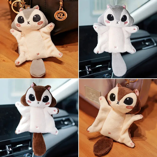 Kawaii Squirrel Plush Keychain - Backpacks - 2