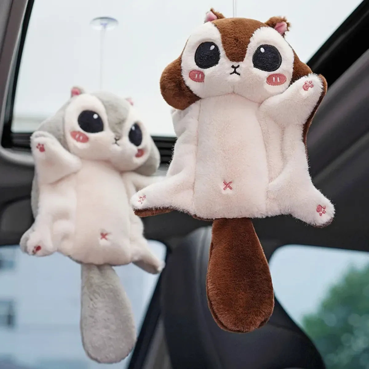 Kawaii Squirrel Plush Keychain - Backpacks - 5
