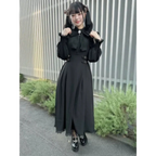 Gothic Lace Bow Stand Collar Lolita Dress - All Dresses - Lolita Dress - 2