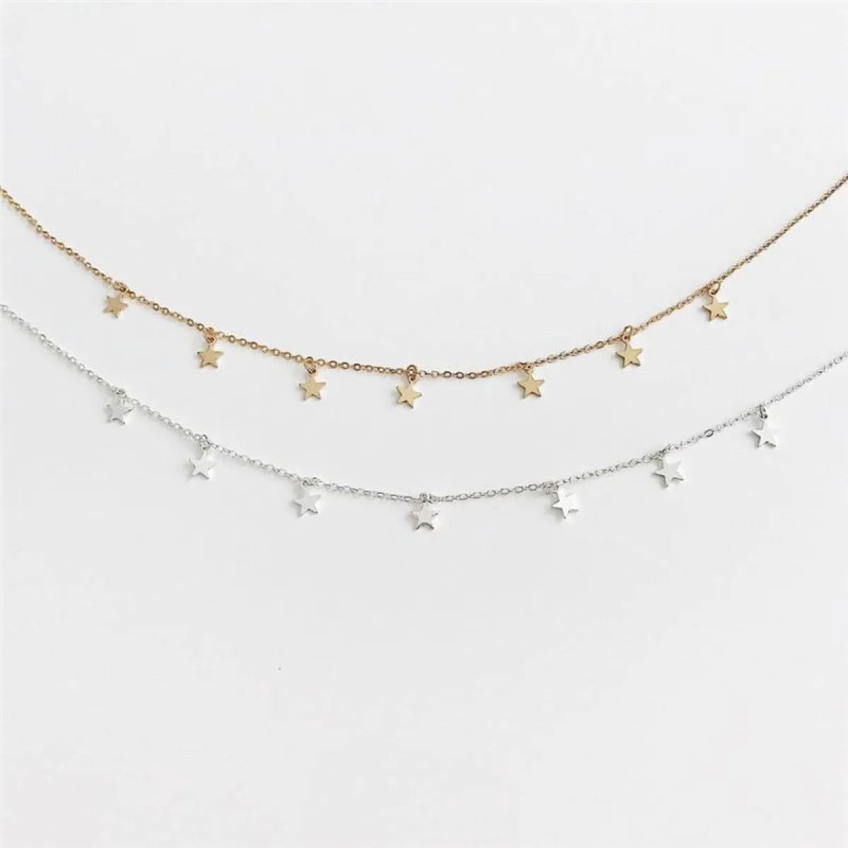 Star Pendant Choker Necklace - Women’s Jewelry - 9