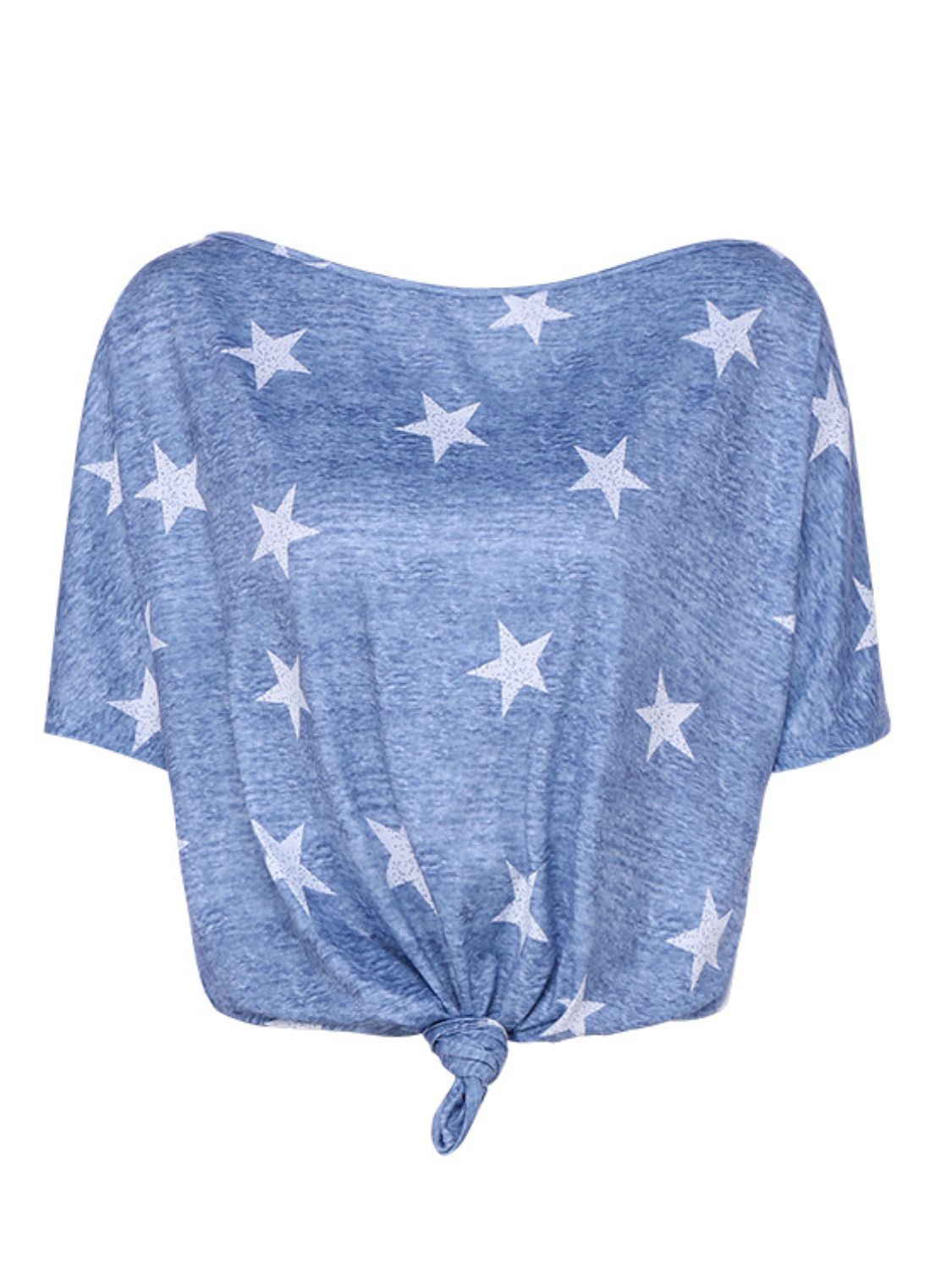 Star Print Short Sleeve T-Shirt - T-Shirts - Shirts & Tops - 3 - 2024