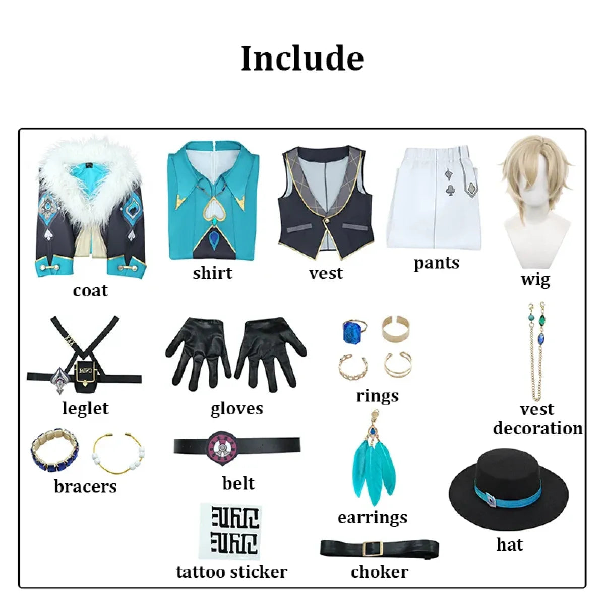 Aventurine Honkai Star Rail Cosplay Set - Anime - Cosplay - 10