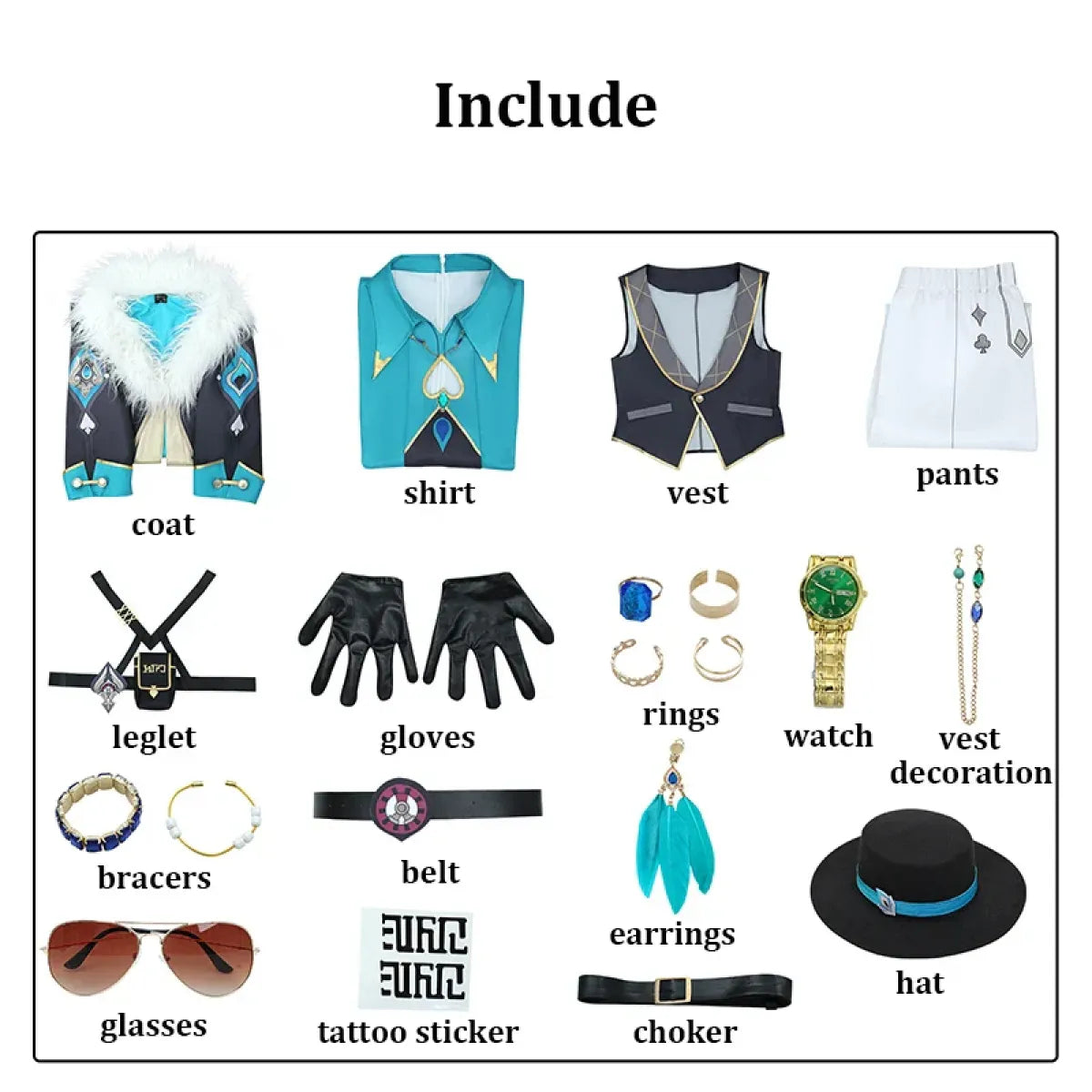 Aventurine Honkai Star Rail Cosplay Set - Anime - Cosplay - 11