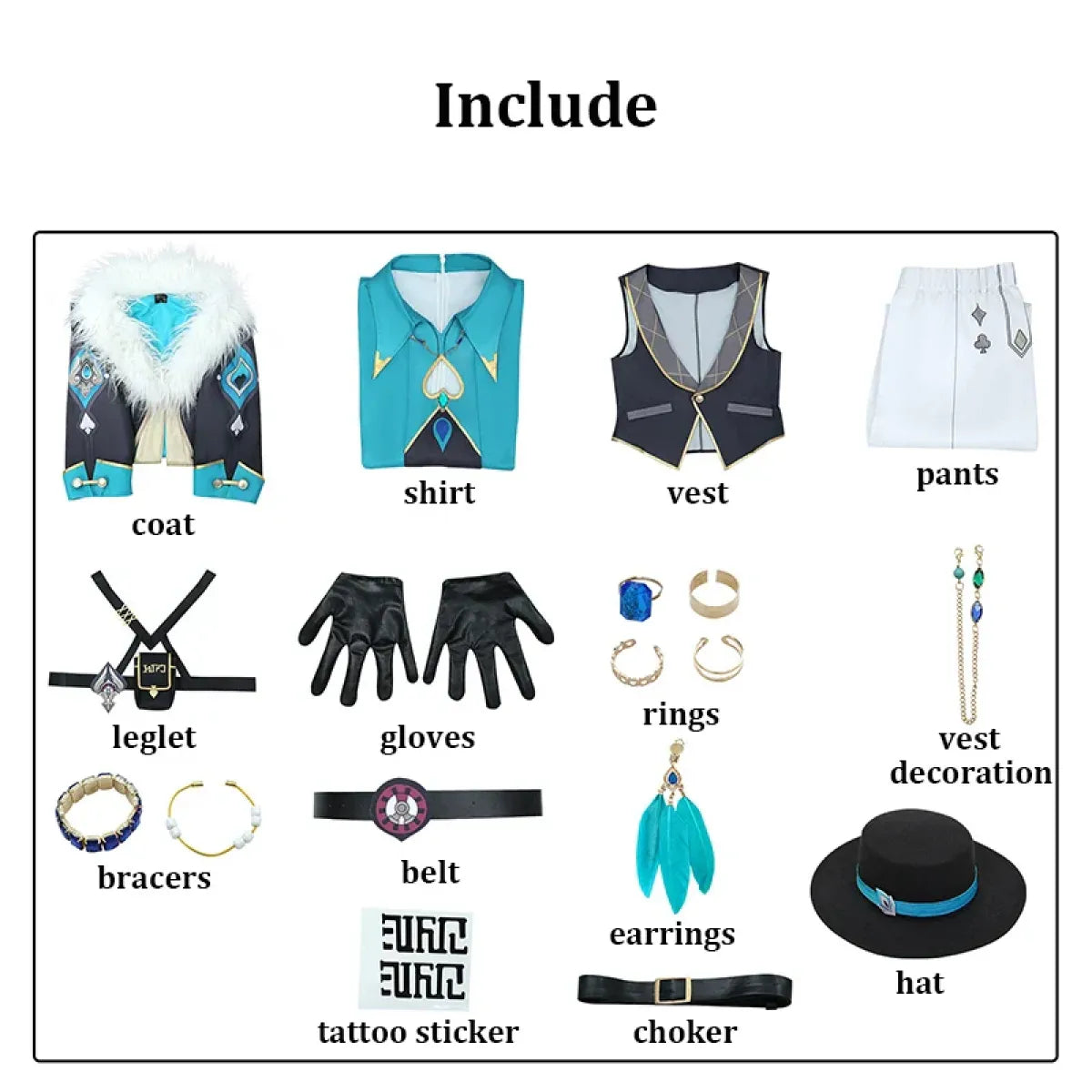 Aventurine Honkai Star Rail Cosplay Set - Anime - Cosplay - 8