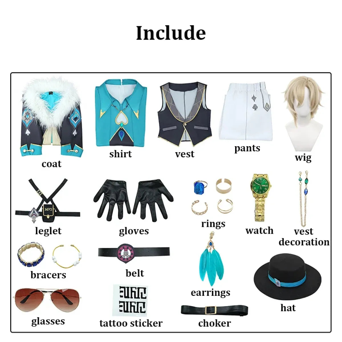 Aventurine Honkai Star Rail Cosplay Set - Anime - Cosplay - 9