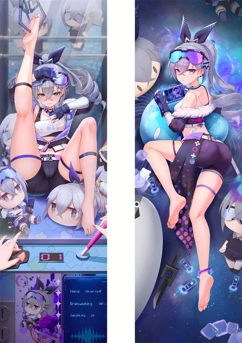 Honkai: Star Rail Silver Wolf - Life-size Dakimakura Pillow Cover - 1 / 60x180cm Peach Skin - Dakimakura - Clothing - 1