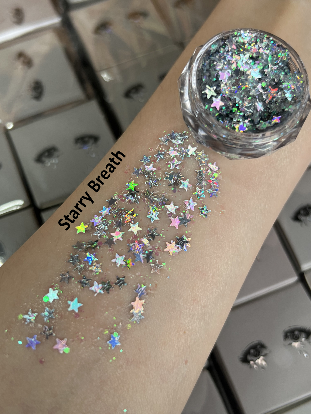 Gel Glitter Tears Festival Makeup