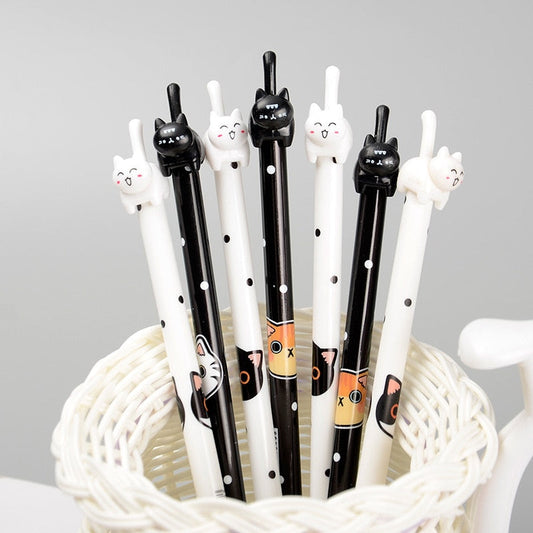 4x Cute Cat Pattern Gel Pen Set - Stationary & More - Pens - 1 - 2024