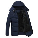 Men’s Down Jacket with Hood - Jackets & Coats - 1