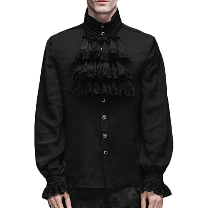 Steampunk Trench Coat for Men - black Shirt / S - All Products - Clothing - 13 - 2024