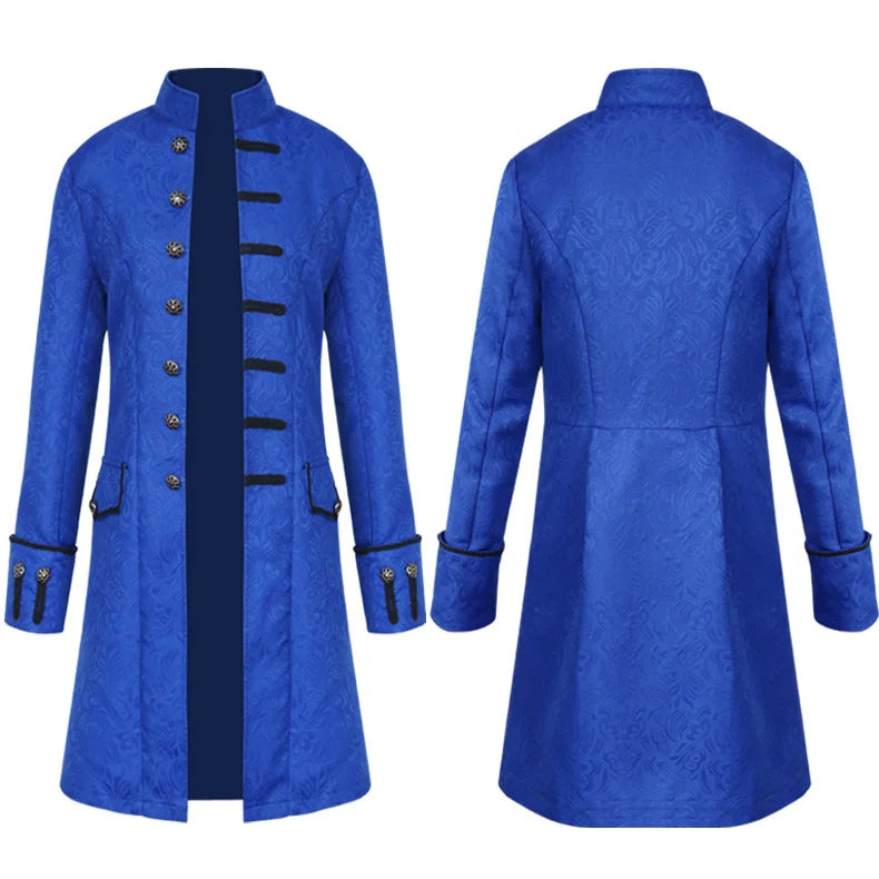 Steampunk Trench Coat for Men - blue Jacket / S - All Products - Clothing - 15 - 2024