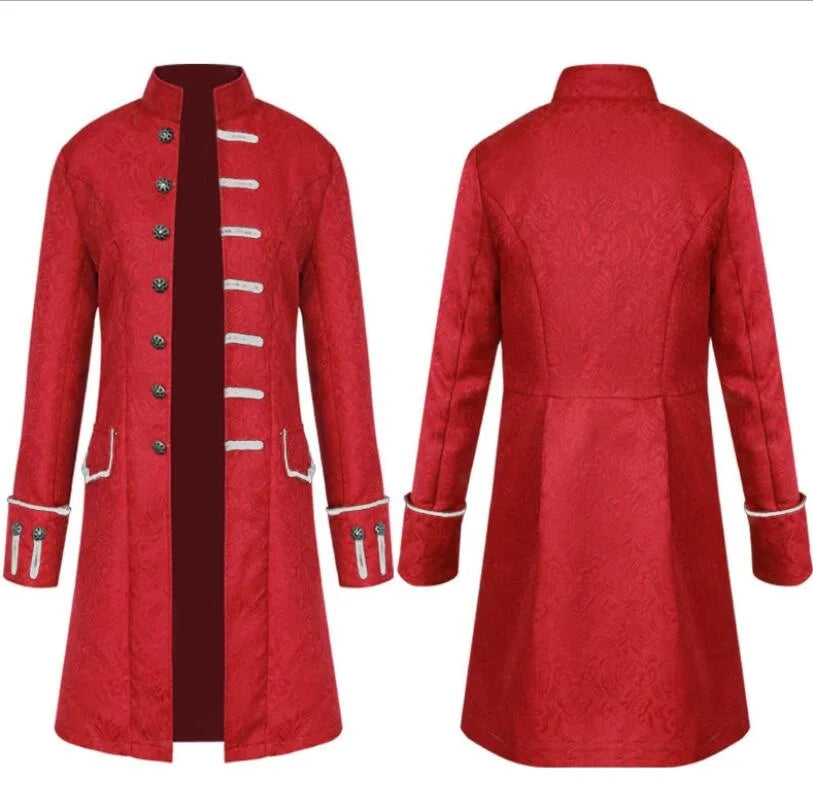 Steampunk Trench Coat for Men - red Jacket / S - All Products - Clothing - 16 - 2024