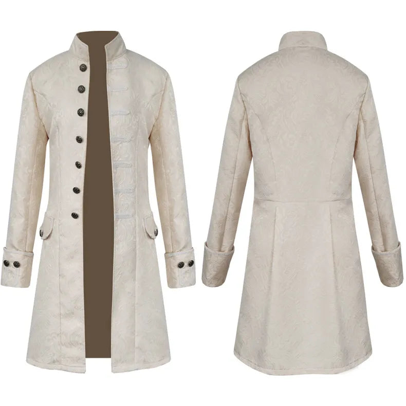 Steampunk Trench Coat for Men - white Jacket / S - All Products - Clothing - 17 - 2024