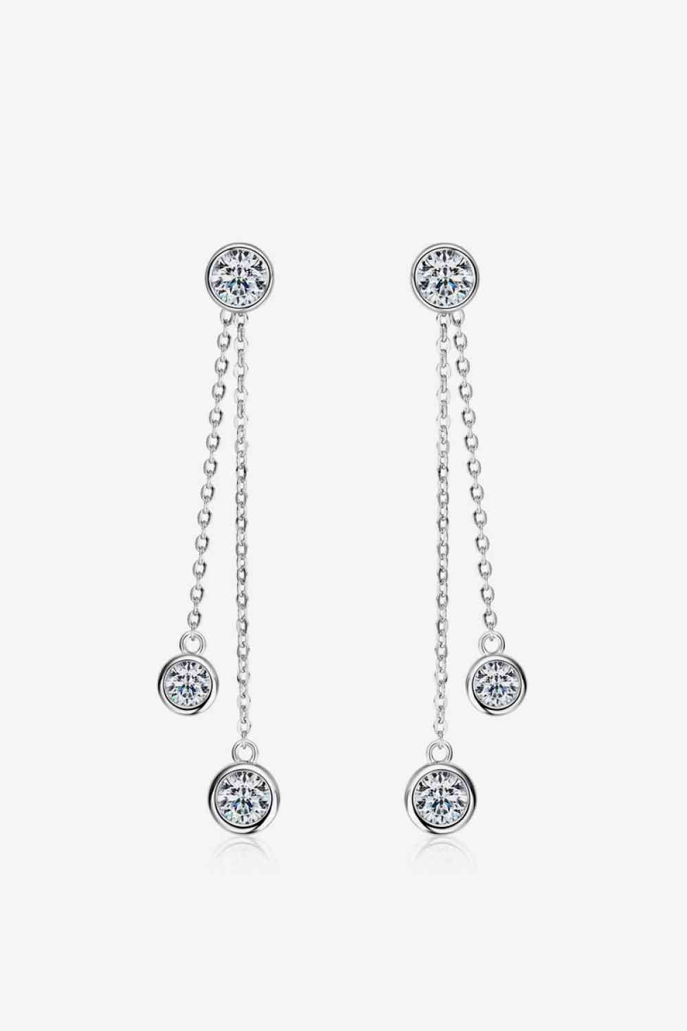 2.6 Carat Moissanite 925 Sterling Silver Earrings - Silver / One Size - Women’s Jewelry - Earrings - 9 - 2024