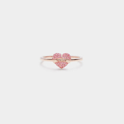 MOM Heart Shape 925 Sterling Silver Engraved Ring - Rose Gold / 6 - Rings - Rings - 1 - 2024