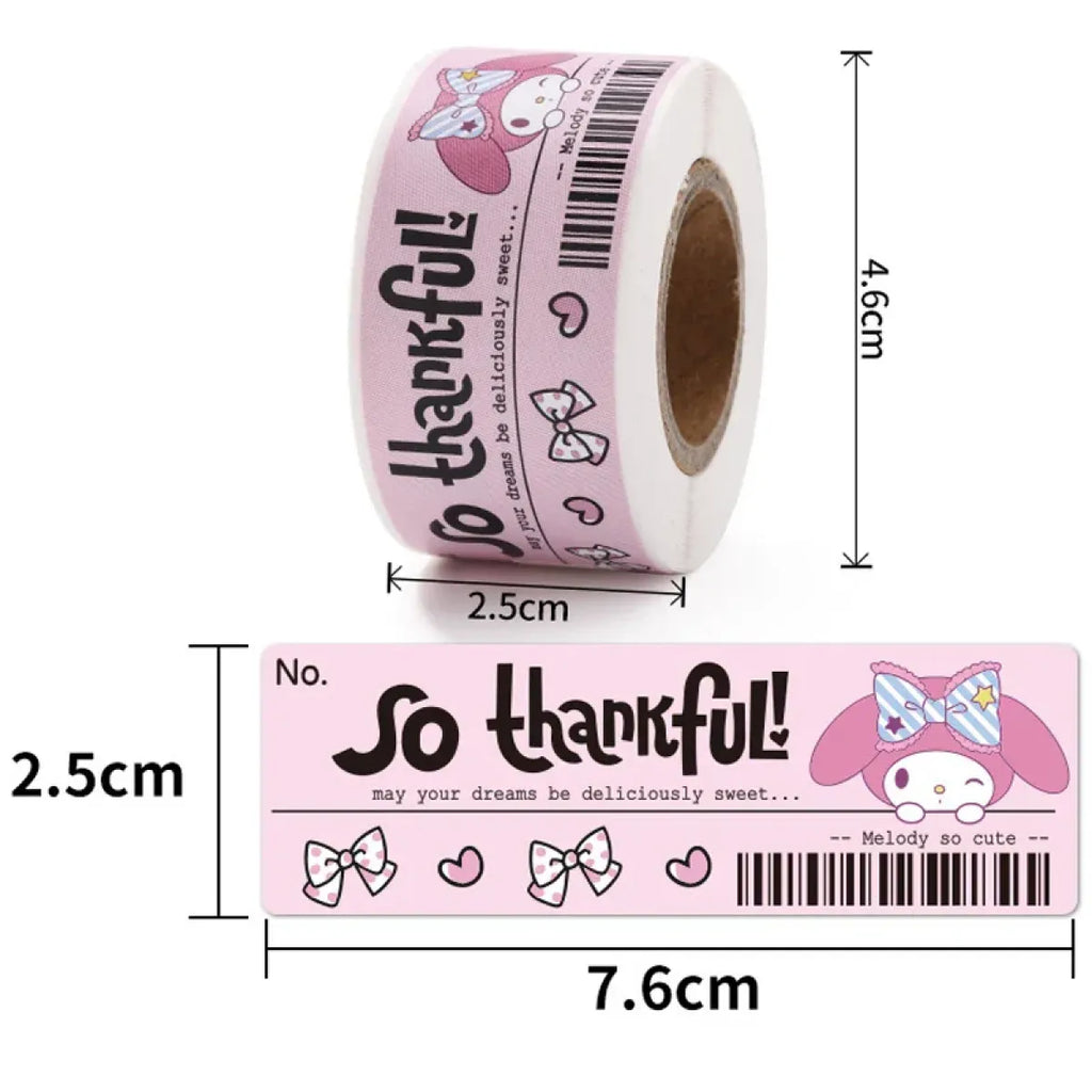 Sanrio My Melody Thank You Sticker Roll (120pcs) - Stationery & More - Stationary & More - 1