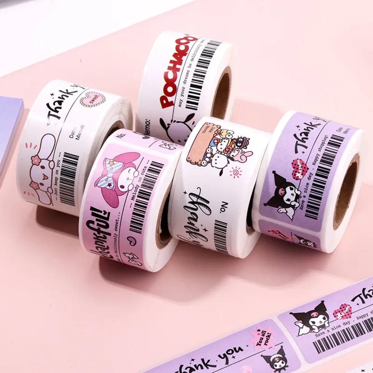 Sanrio My Melody Thank You Sticker Roll (120pcs) - Stationery & More - Stationary & More - 2