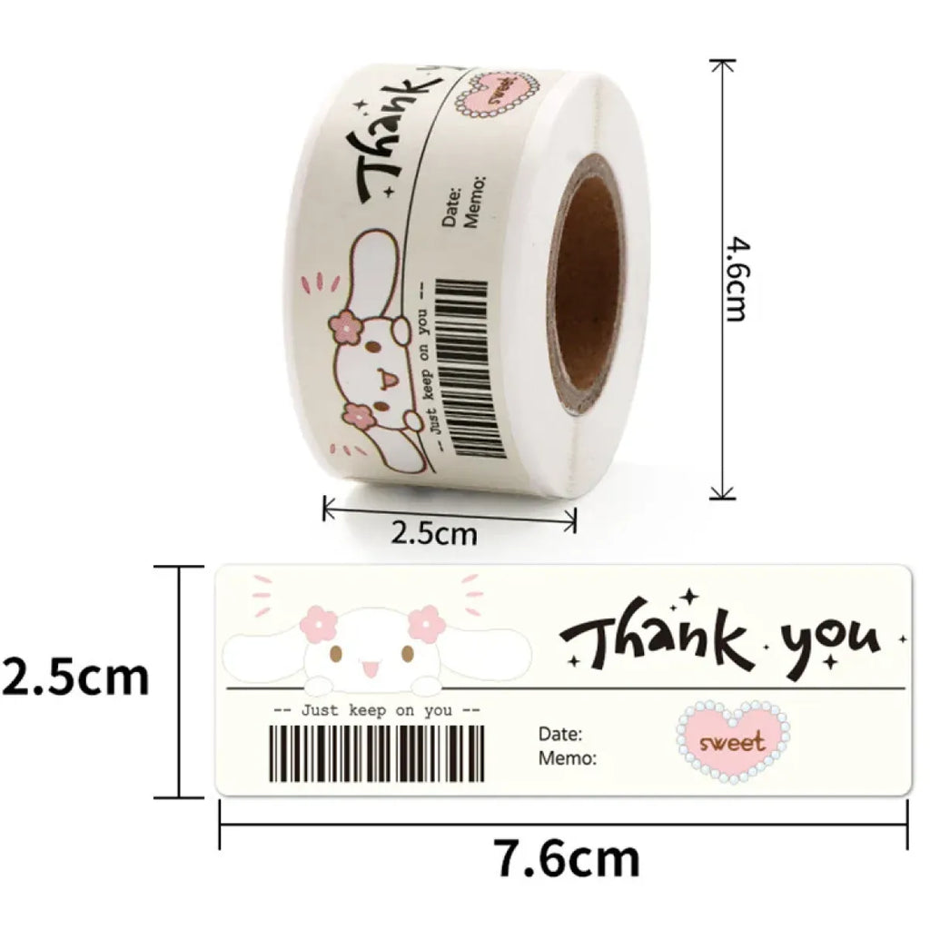 Sanrio My Melody Thank You Sticker Roll (120pcs) - Stationery & More - Stationary & More - 3