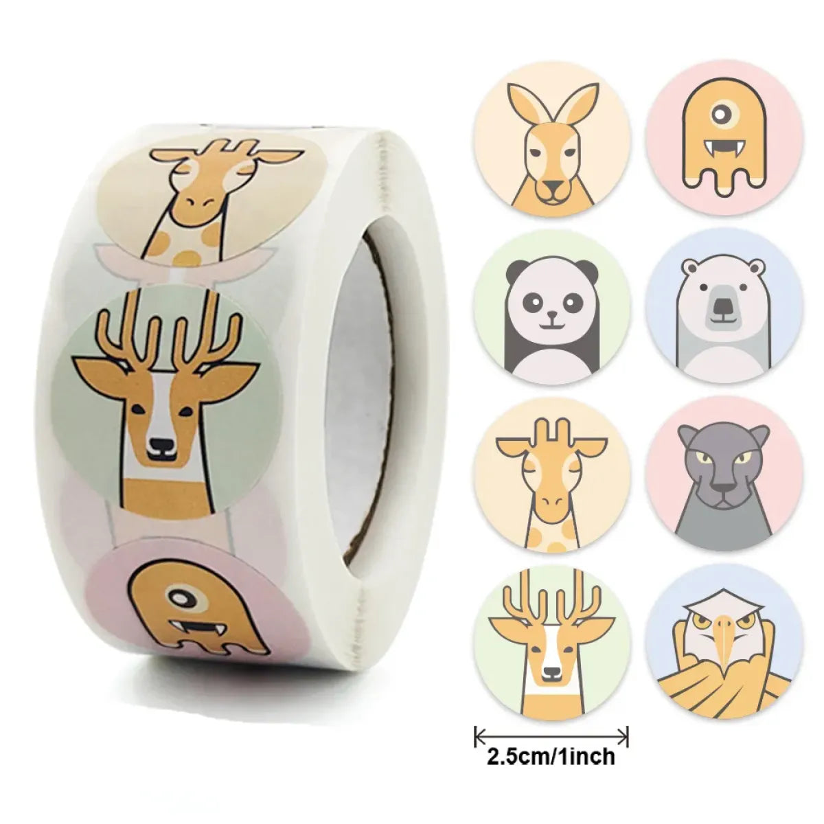 Cute Animal Thank You Stickers Roll - 100-500 PCS - Stickers - 8