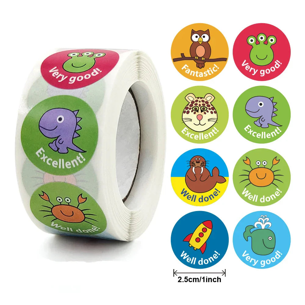 Cute Animal Thank You Stickers Roll - 100-500 PCS - QY1615-100PCS - All Products - Decorative Stickers - 6 - 2024