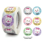 Cute Animal Thank You Stickers Roll - 100-500 PCS - Stickers - 5