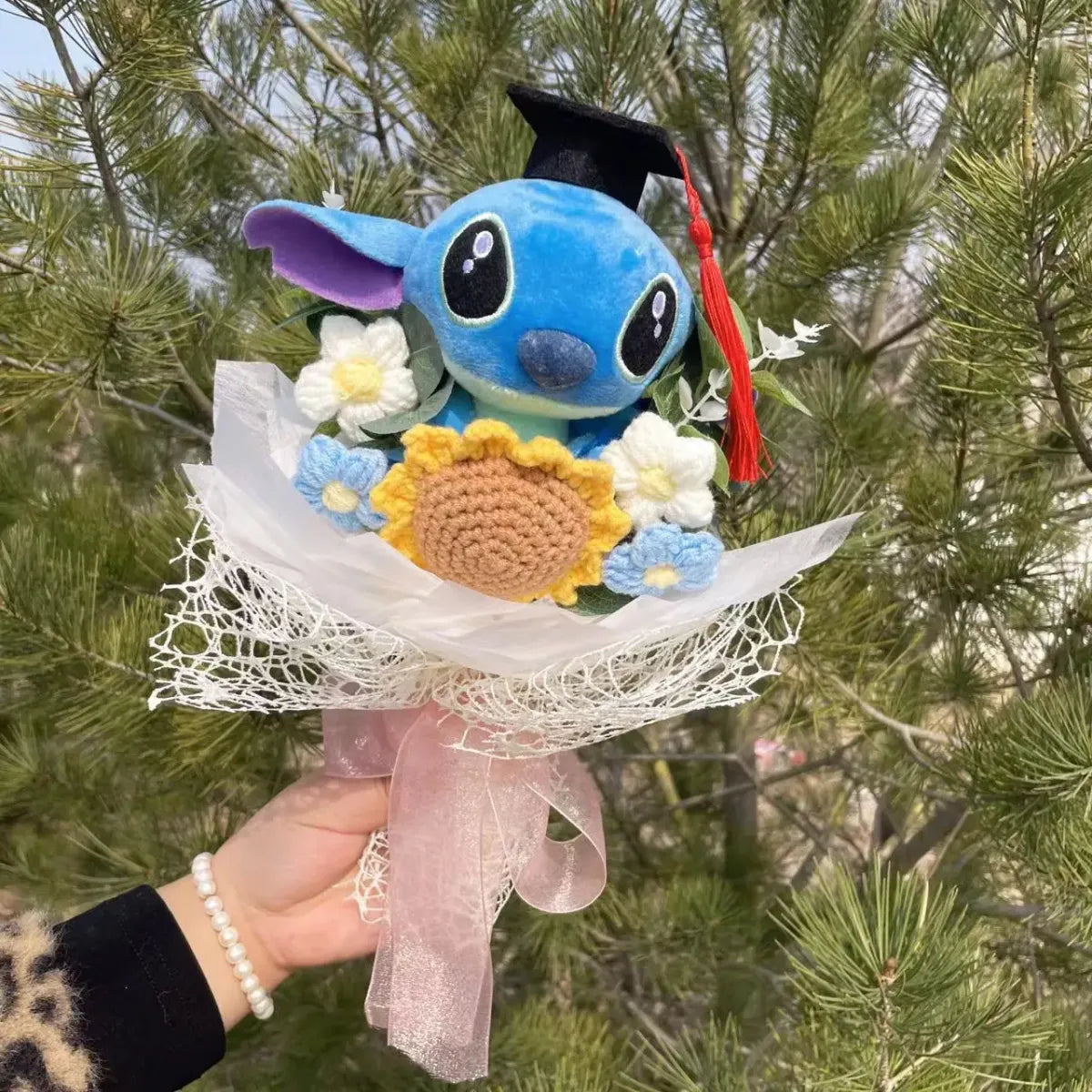 Stitch Plush Flower Bouquet – Kawaii Handmade Gift for Valentine - Christmas - Plushie - 14